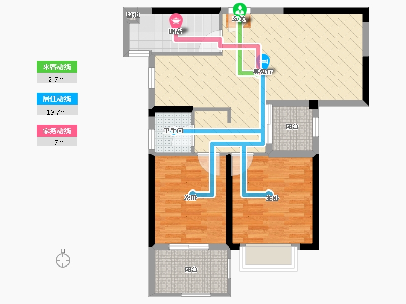 福建省-漳州市-钱隆樽品-65.34-户型库-动静线