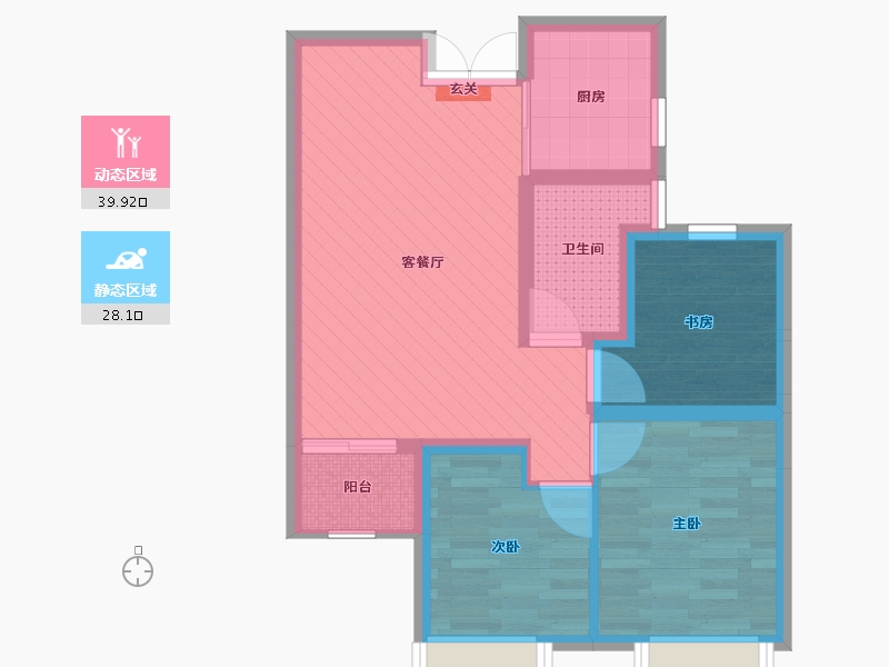 河南省-郑州市-永丰乐城-58.76-户型库-动静分区