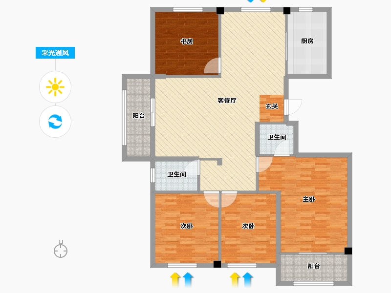 浙江省-杭州市-松溪家园-127.07-户型库-采光通风