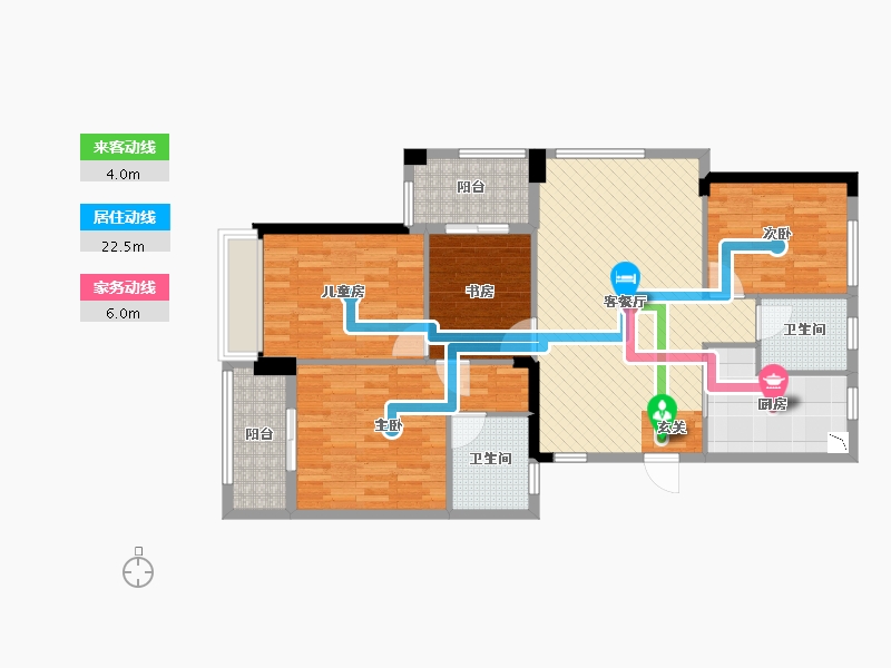 浙江省-杭州市-建德玉兰花园-100.79-户型库-动静线