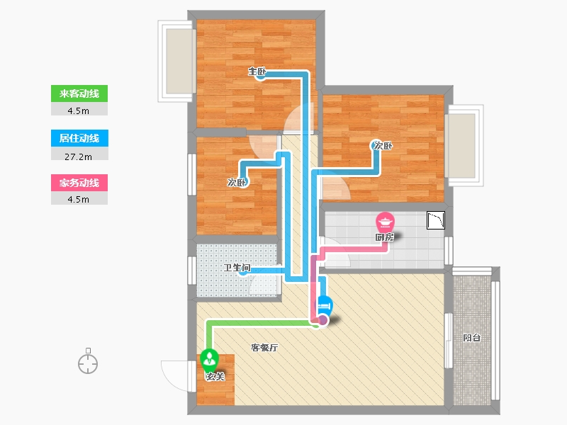 福建省-福州市-远东丽景-67.94-户型库-动静线