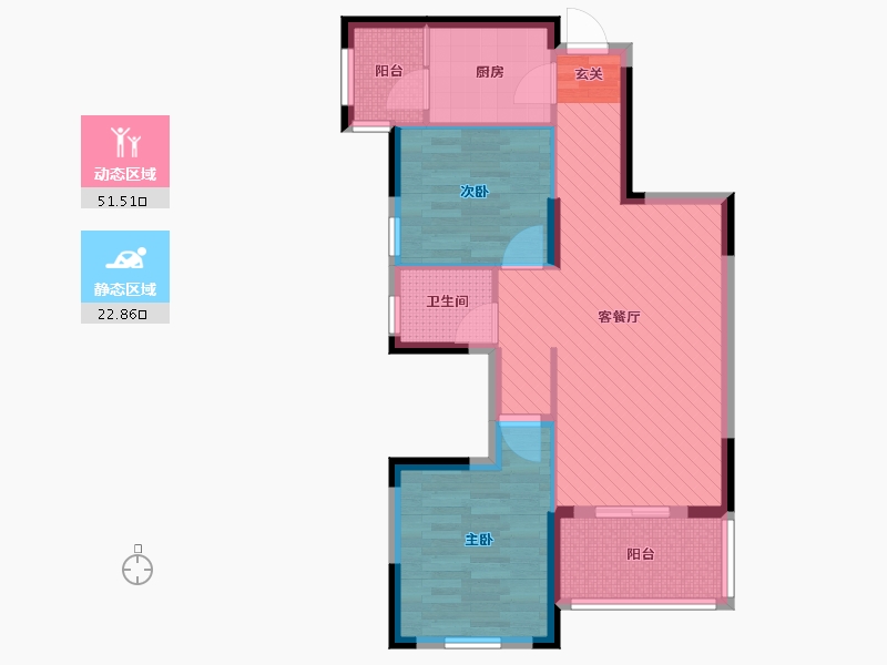 湖北省-武汉市-保利海上五月花-65.22-户型库-动静分区