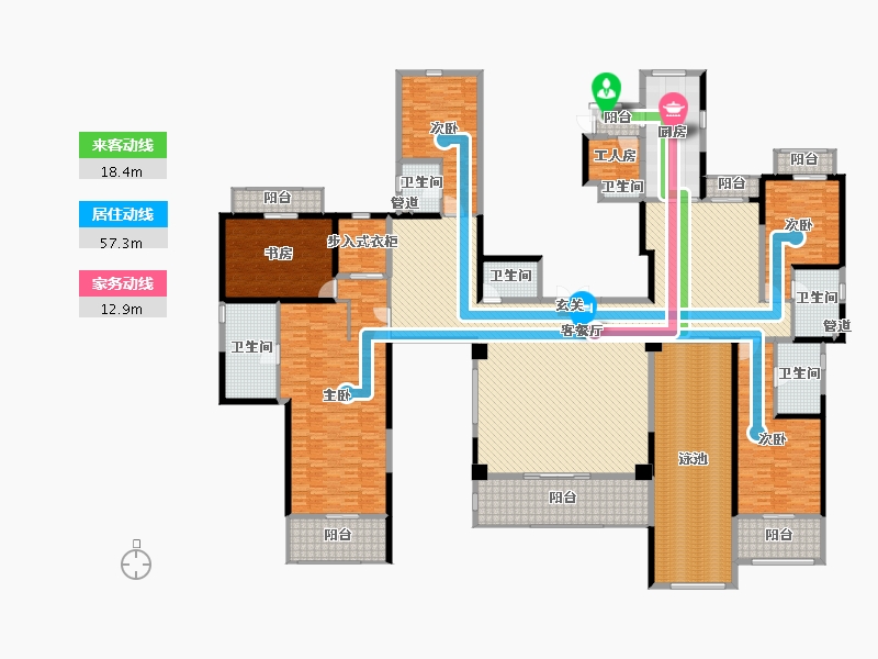 江苏省-南京市-雅居乐滨江国际-401.60-户型库-动静线