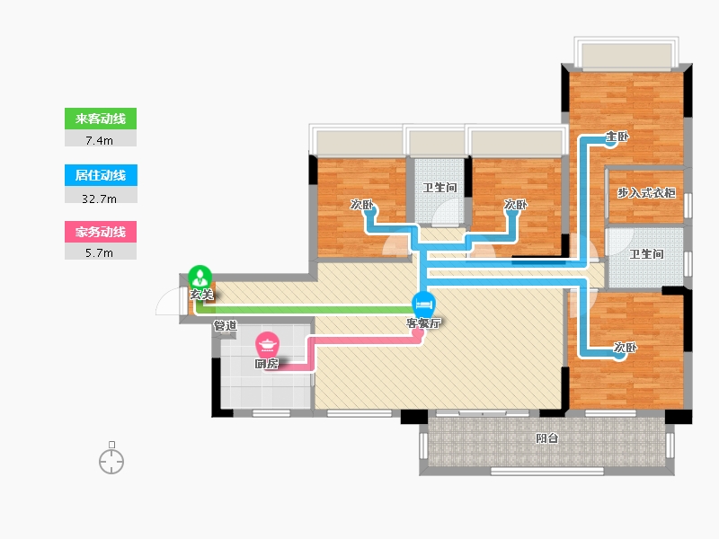 贵州省-黔南布依族苗族自治州-平越壹号-115.72-户型库-动静线