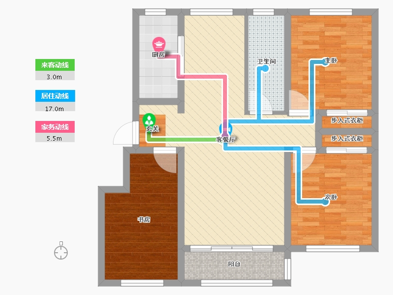 河北省-唐山市-兰庭华府-79.47-户型库-动静线