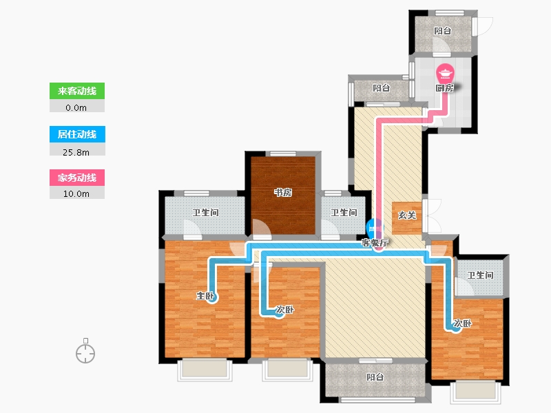 浙江省-嘉兴市-桐乡新城吾悦华府-138.20-户型库-动静线