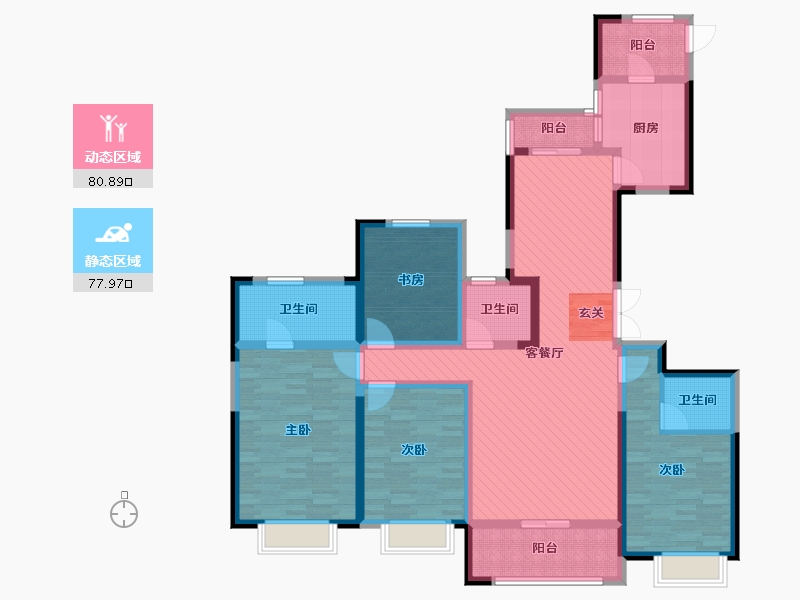 浙江省-嘉兴市-桐乡新城吾悦华府-138.20-户型库-动静分区