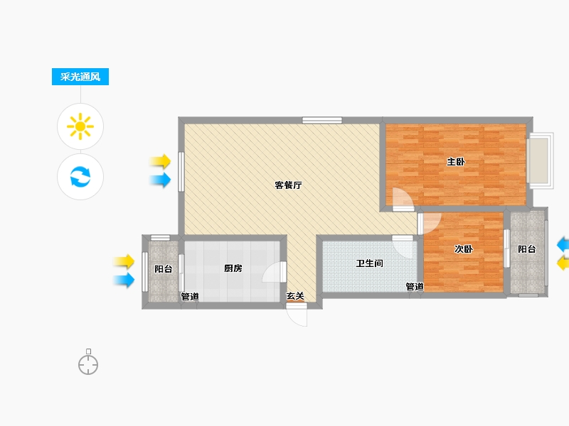 河北省-邯郸市-嘉烨幸福里-95.93-户型库-采光通风