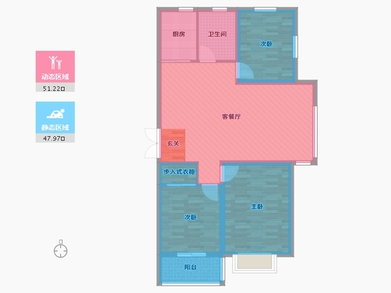 山东省-枣庄市-育祥花园-88.12-户型库-动静分区