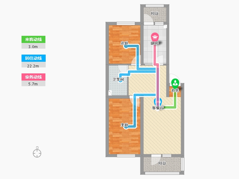 黑龙江省-哈尔滨市-学府路145号-66.74-户型库-动静线