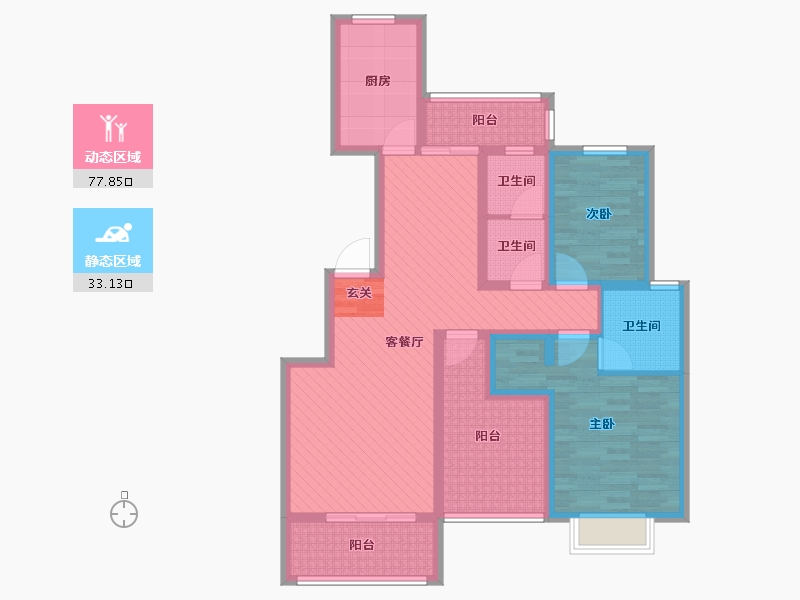 青海省-西宁市-阳光-95.07-户型库-动静分区