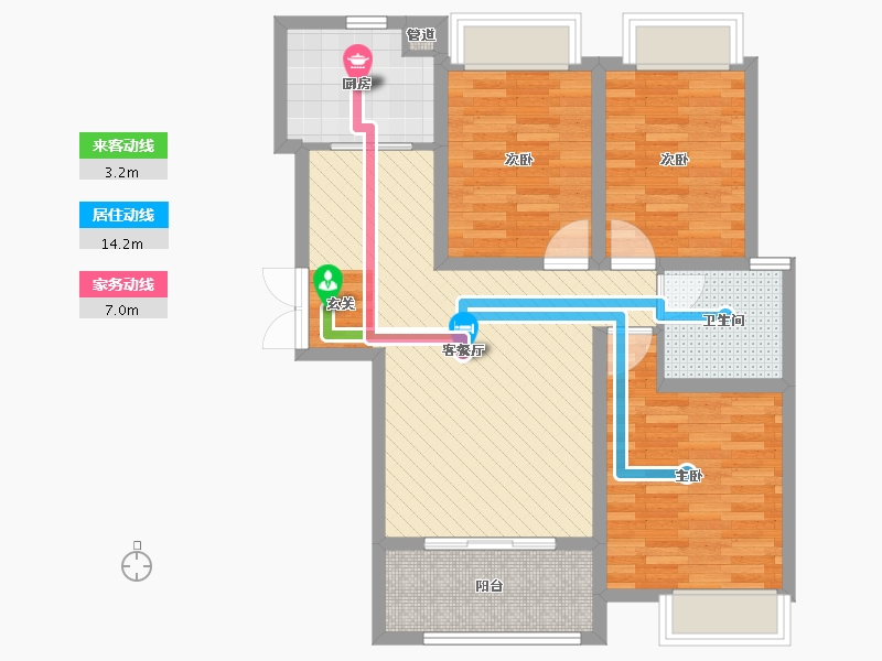 河南省-郑州市-汇泉西悦城-78.85-户型库-动静线