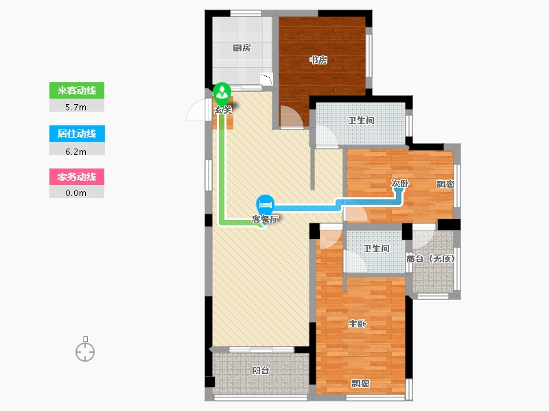 浙江省-丽水市-绿谷庄园云水居-99.35-户型库-动静线