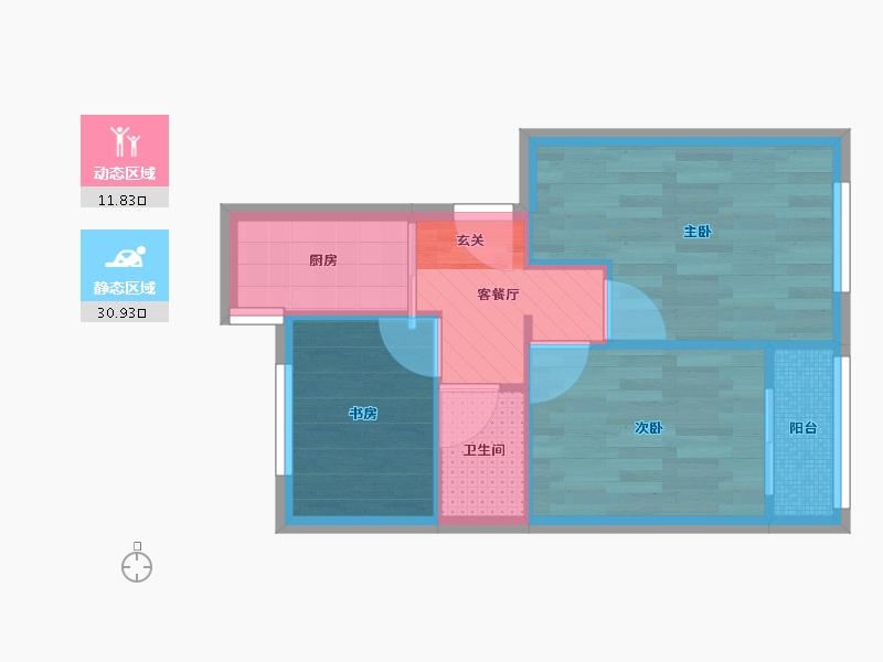 北京-北京市-芳星园三区-36.94-户型库-动静分区