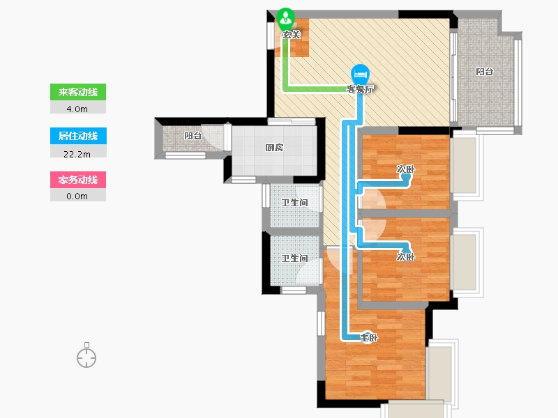 四川省-南充市-领秀清华小区-68.68-户型库-动静线