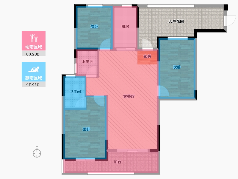 广东省-清远市-君庭山-109.96-户型库-动静分区