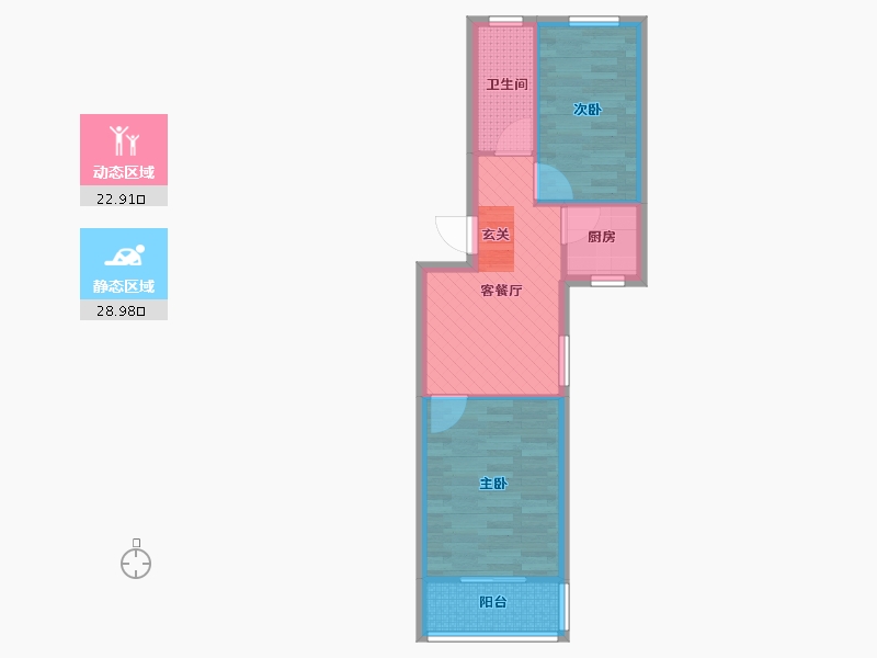 上海-上海市-绿茵苑-45.42-户型库-动静分区