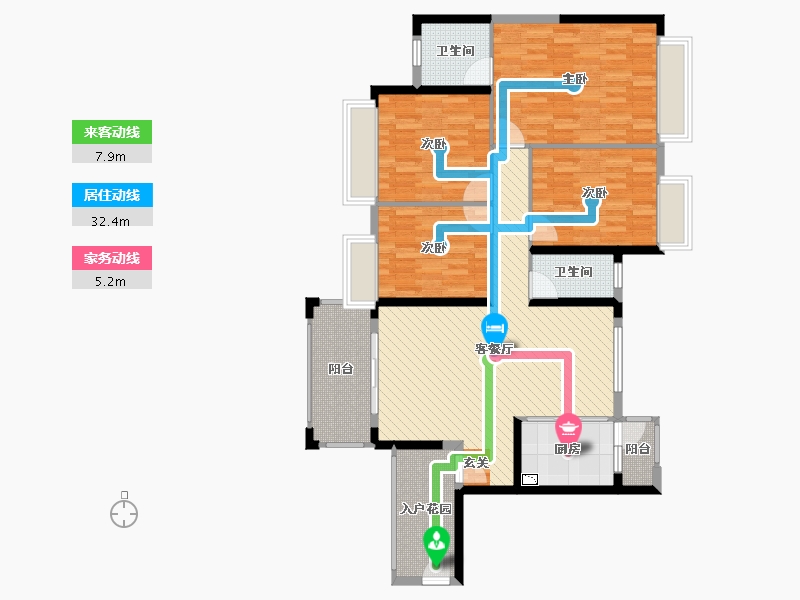 广东省-肇庆市-鸿景城-116.86-户型库-动静线