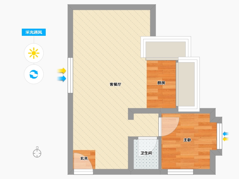 河北省-保定市-化工二厂宿舍-34.00-户型库-采光通风