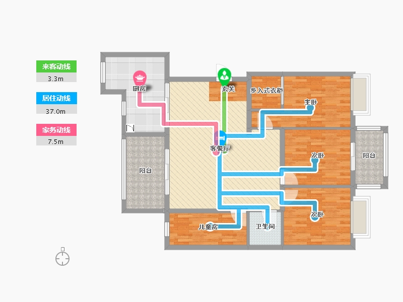 江苏省-盐城市-友创滨河湾-110.00-户型库-动静线