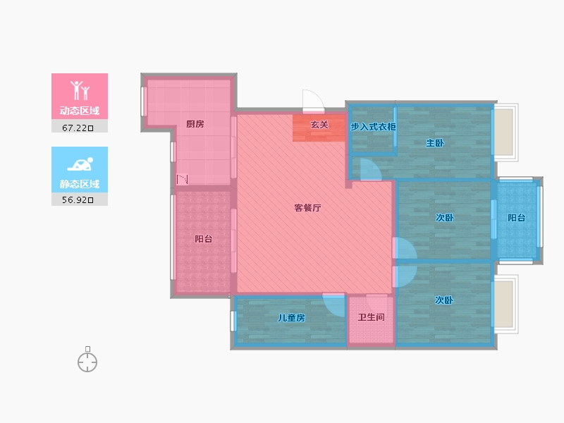 江苏省-盐城市-友创滨河湾-110.00-户型库-动静分区