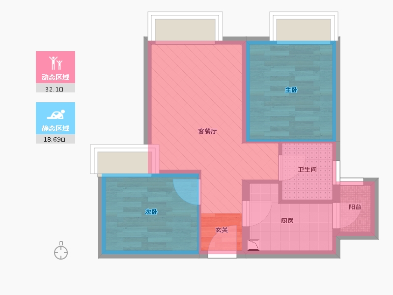 四川省-成都市-首创光和城-43.68-户型库-动静分区