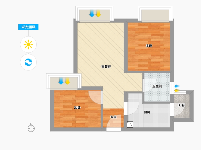 四川省-成都市-首创光和城-43.68-户型库-采光通风