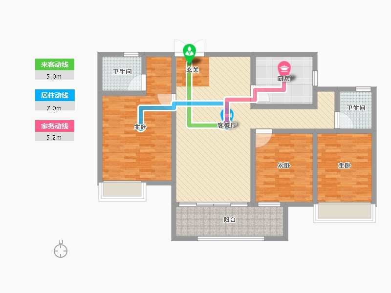 江苏省-盐城市-澣华苑-98.27-户型库-动静线