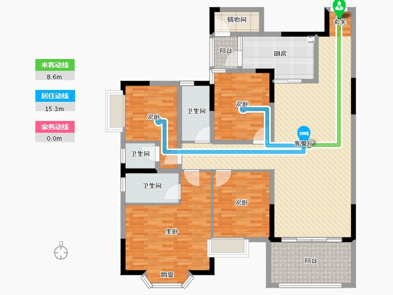 广东省-东莞市-东莞市凤岗镇-139.85-户型库-动静线