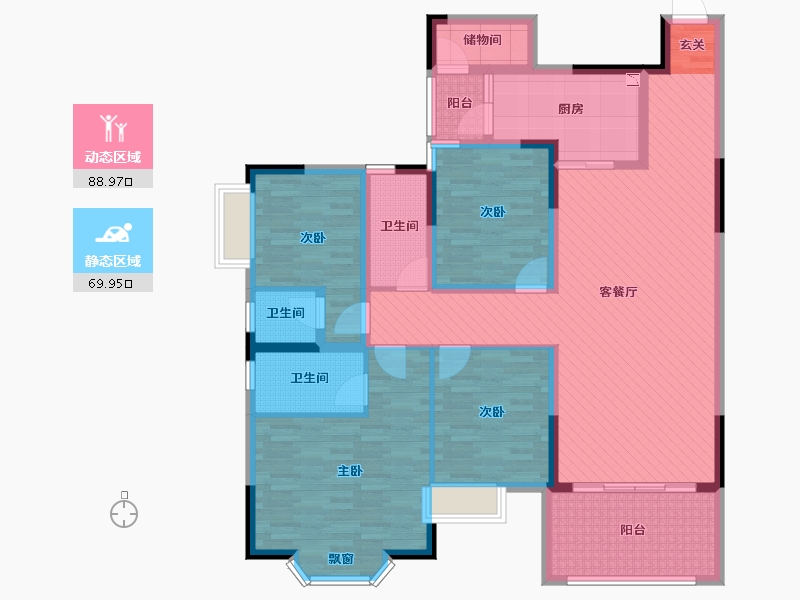 广东省-东莞市-东莞市凤岗镇-139.85-户型库-动静分区