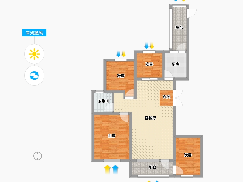 新疆维吾尔自治区-昌吉回族自治州-丁香园-87.01-户型库-采光通风