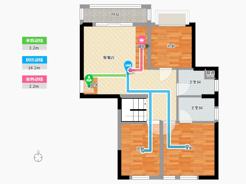 福建省-泉州市-福信财富中心-70.54-户型库-动静线