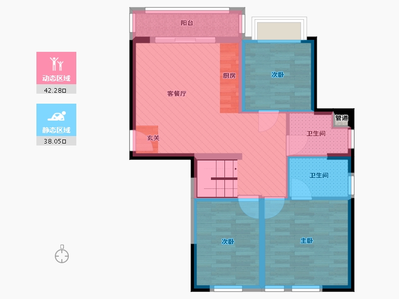 福建省-泉州市-福信财富中心-70.54-户型库-动静分区