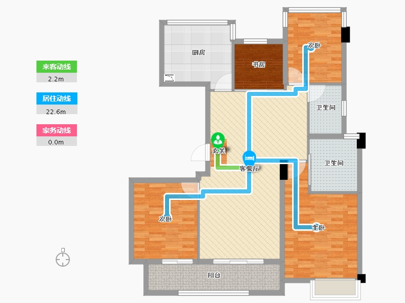 浙江省-宁波市-雅戈尔新长岛-107.00-户型库-动静线