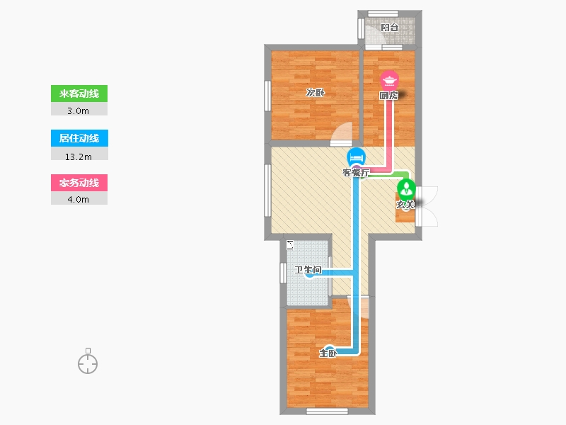 黑龙江省-哈尔滨市-颐品雅居-60.14-户型库-动静线