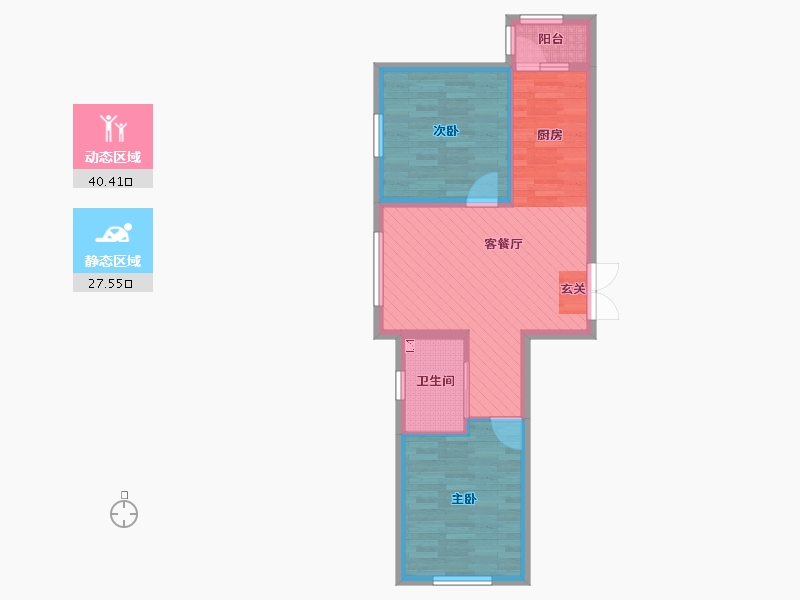 黑龙江省-哈尔滨市-颐品雅居-60.14-户型库-动静分区