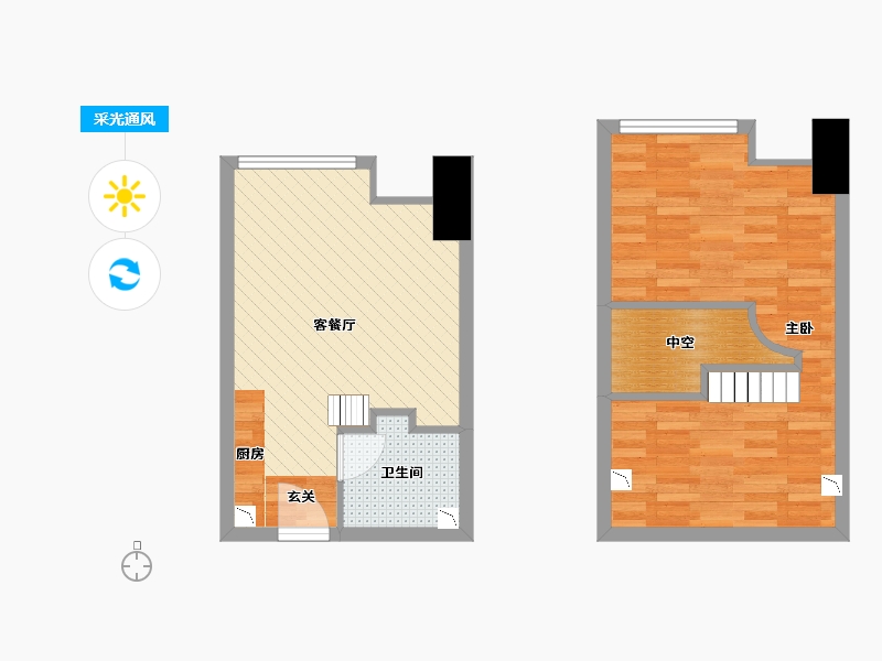 福建省-厦门市-新景国际城融汇公馆-56.00-户型库-采光通风