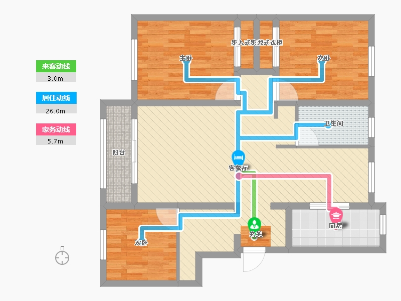 河北省-唐山市-兰庭华府-81.87-户型库-动静线