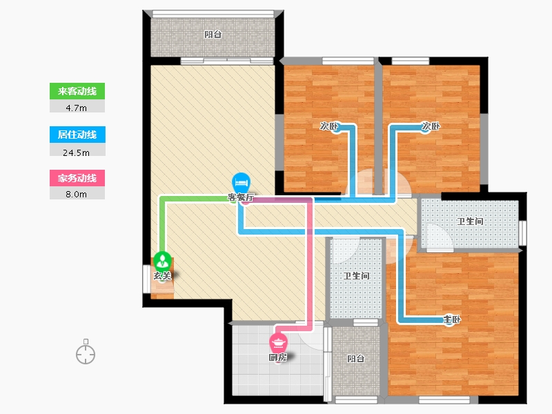 福建省-泉州市-梅龙小区-104.67-户型库-动静线