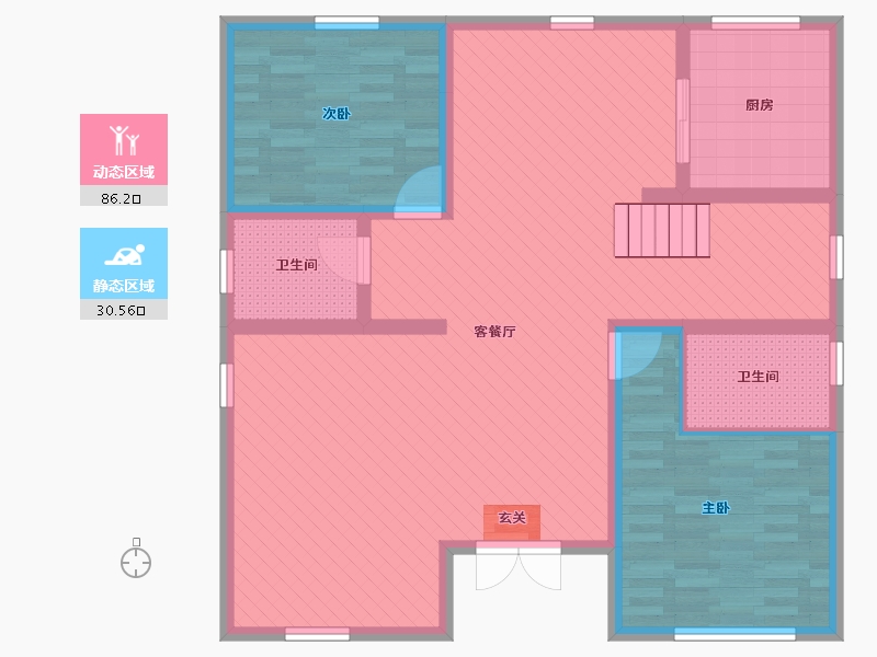 广东省-佛山市-石湾榴苑四街-104.20-户型库-动静分区