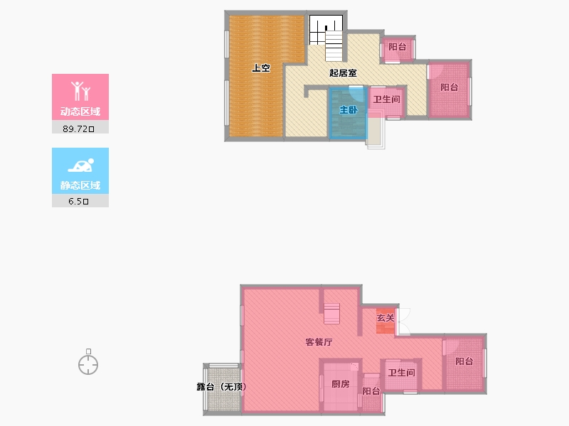 重庆-重庆市-保利堂悦-139.02-户型库-动静分区