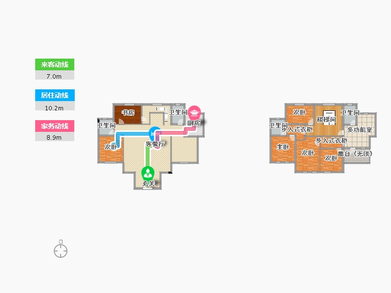 江苏省-镇江市-世业洲别墅-277.91-户型库-动静线