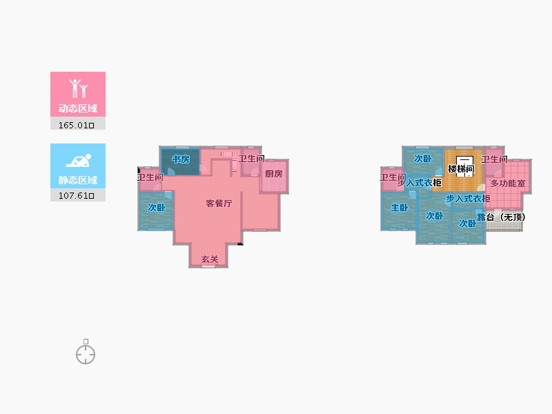 江苏省-镇江市-世业洲别墅-277.91-户型库-动静分区