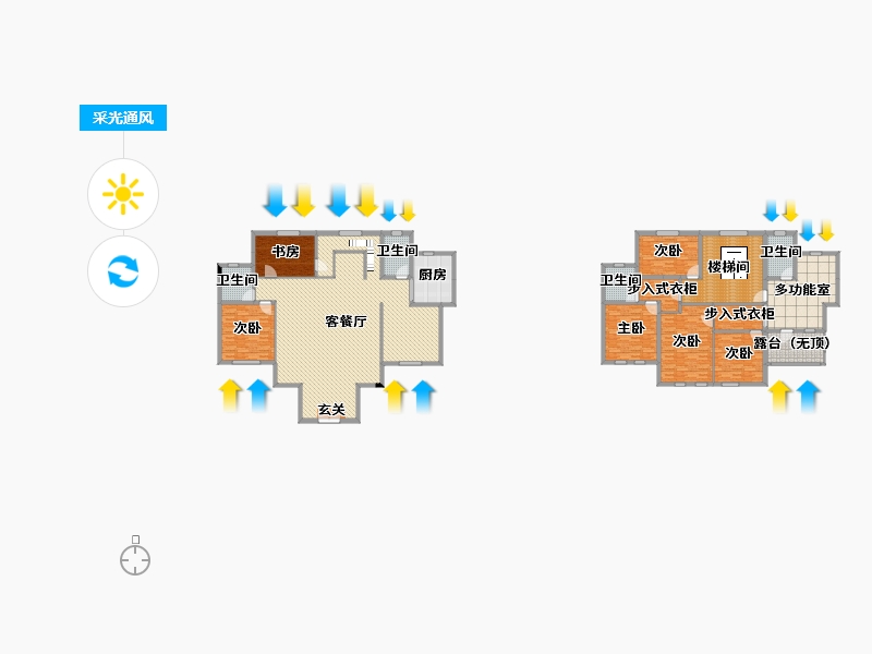 江苏省-镇江市-世业洲别墅-277.91-户型库-采光通风