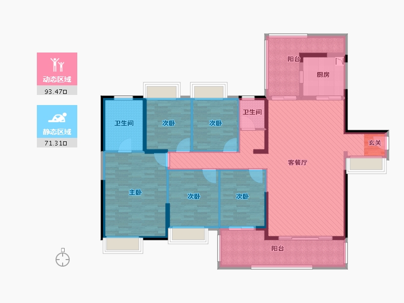 广西壮族自治区-玉林市-玉林奥园康城-146.22-户型库-动静分区