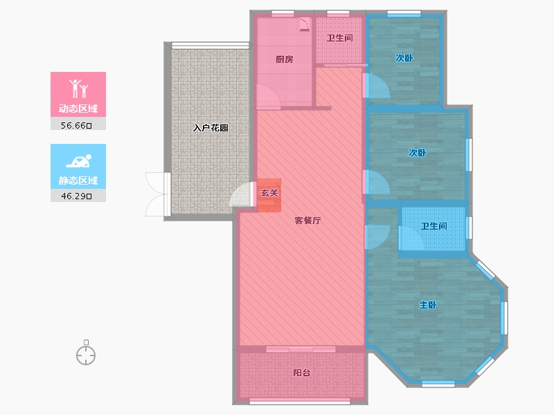 安徽省-六安市-和谐名城-107.12-户型库-动静分区