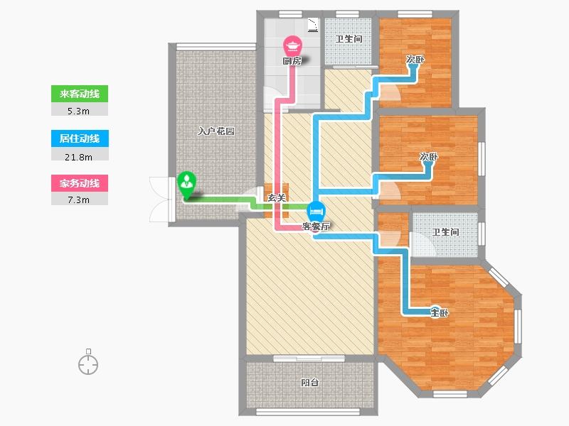 安徽省-六安市-和谐名城-107.12-户型库-动静线