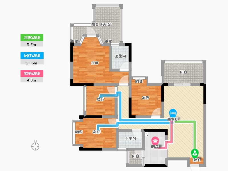 重庆-重庆市-香悦里-102.24-户型库-动静线