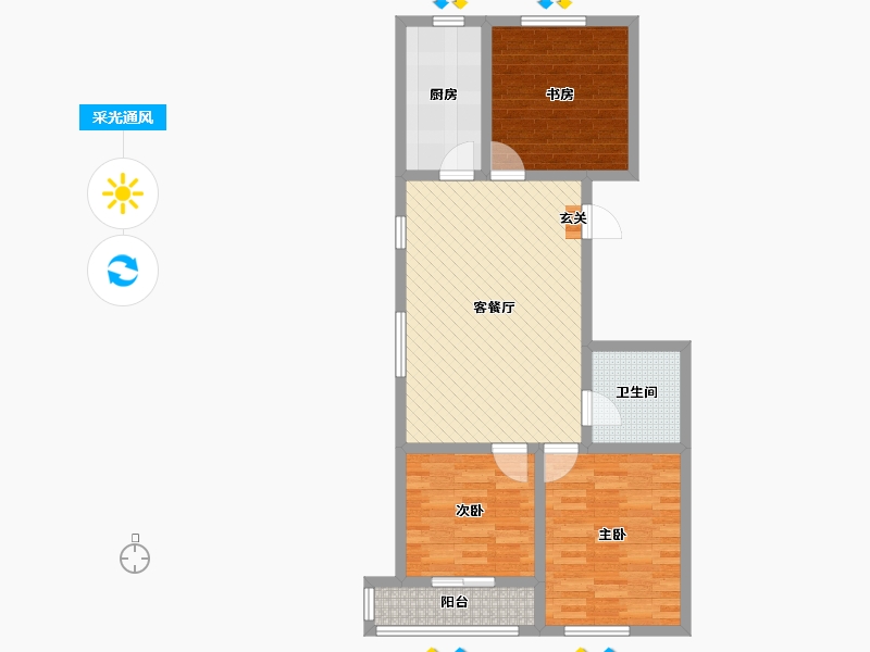 河北省-承德市-卧龙湾-79.27-户型库-采光通风