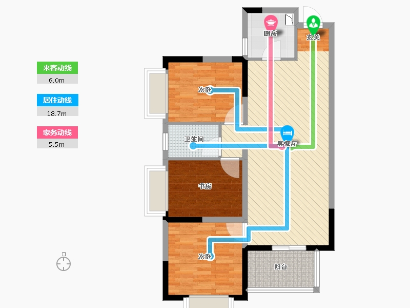 湖南省-张家界市-金域滨江-76.05-户型库-动静线